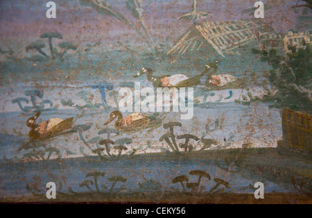 Italy, Naples National Archeological Museum, from Pompeii, Isis Temple, Portico, Decoration Stock Photo