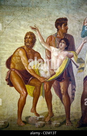 Italy, Naples Museum, from Pompeii, House of the Tragic Poet  (VI, 8, 5), Iphigenia's Sacrifice