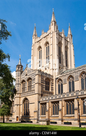 St Edmundsbury Cathedral, the cathedral for the Church of England's Diocese of St Edmundsbury and Ipswich in Suffolk, England. Stock Photo