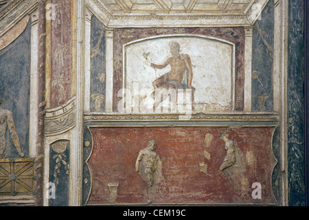 Italy, Naples, Naples Museum, from Pompeii, House of Meleager (VI 9), Stucco Policromo (Polychrome)