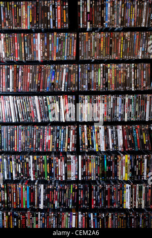 Horror movie DVD collection Stock Photo