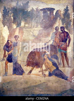 Italy, Naples Museum, from Pompeii, House of Grand Duke of Tuscany (VII, 4, 56), Dirce Punishment