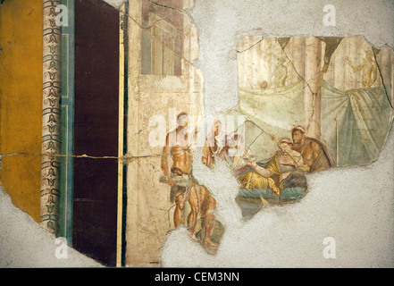 Italy, Naples, Naples Museum, from Pompeii, House of Giuseppe II (VIII 2,39), Sofonisba's Death Stock Photo