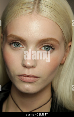 Versace Backstage Milan Ready to Wear Autumn Winter 2011 2012 Stock Photo