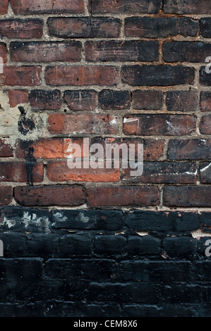 An old brick wall in Hoboken, NJ Stock Photo
