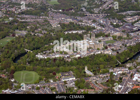 Aerial image of Durham city Stock Photo