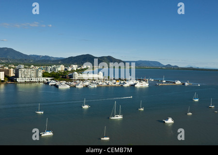 Aerial view of Trinity Inlet and city centre. Cairns, Queensland, Australia Stock Photo