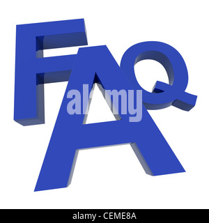 FAQ Word In Blue Showing Information Questions And Answers Stock Photo