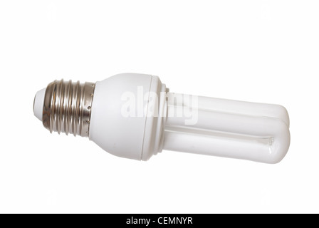 Lightbulb on side against white background. Stock Photo