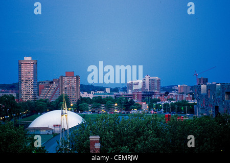 MIT West Campus Dormitories at Dawn Stock Photo