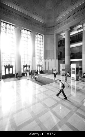 The main entrance (Lobby 7) to the campus of the Massachusetts Institute of Technology in Cambridge, MA as seen on September 3, 2008. Stock Photo