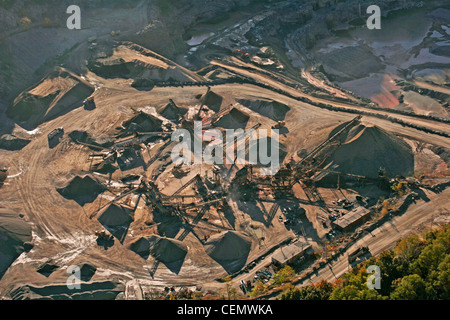 aerial of sandpit Stock Photo