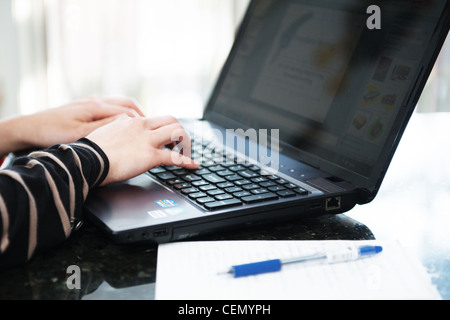 This is an image of a laptop computer Stock Photo
