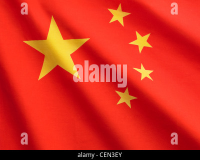 Chinese flag Stock Photo