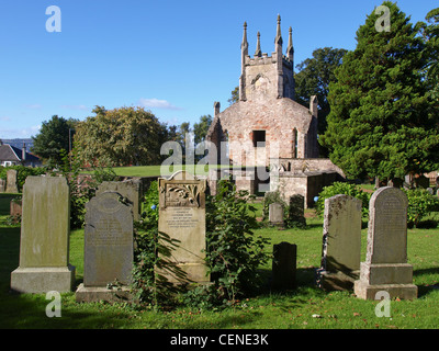 Ruins of Cardross old parish church and churchyard, near Glasgow in Scotland Stock Photo