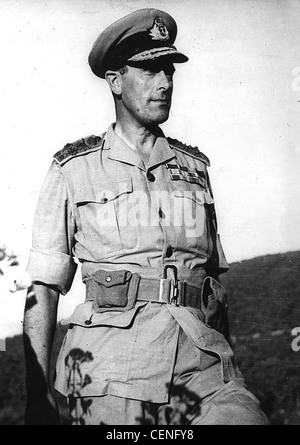 Admiral of the Fleet Louis Mountbatten, 1st Earl Mountbatten of Burma as head of Allied forces South East Asia Command SEAC Stock Photo