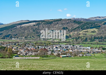 Scottish town Aberfeldy Perth & Kinross Scotland UK seen from A826 Stock Photo