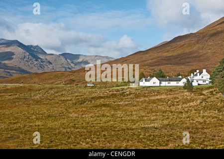 Cluanie Inn located at the end of Loch Cluanie in Glen Shiel West Highlands Scotland Stock Photo