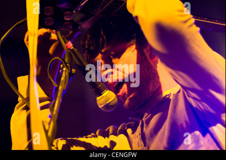 Religious / Psychedelic / Punk Rock band Pterodactyl performs during the second night of Steer Roast 2009. Stock Photo