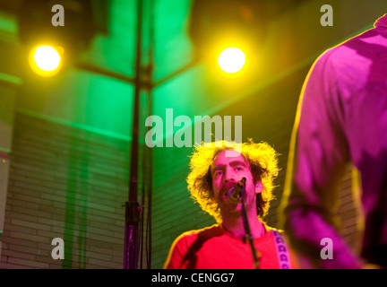 Religious / Psychedelic / Punk Rock band Pterodactyl performs during the second night of Steer Roast 2009. Stock Photo