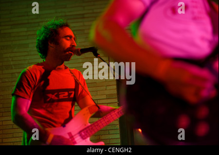 Religious / Psychedelic / Punk Rock band Pterodactyl performs during the second night of Steer Roast 2009. Stock Photo