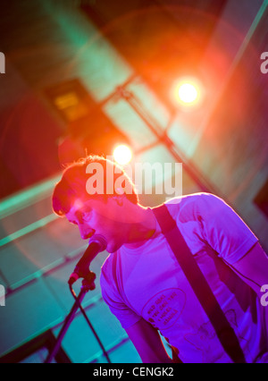 Religious / Psychedelic / Punk Rock band Pterodactyl performs during the second night of Steer Roast 2009. Stock Photo