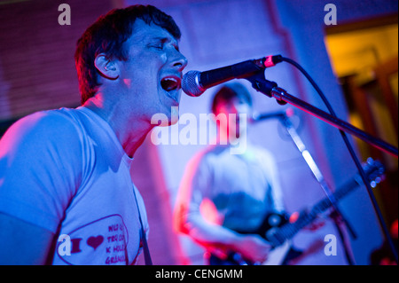 Religious / Psychedelic / Punk Rock band Pterodactyl performs during the second night of Steer Roast 2009. Stock Photo
