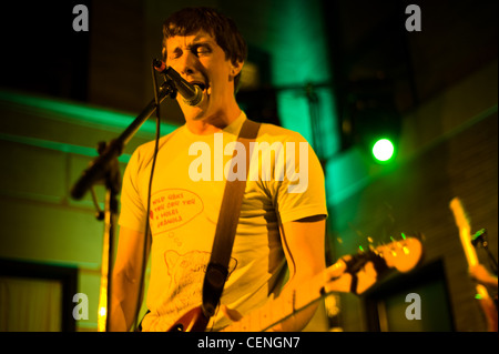 Religious / Psychedelic / Punk Rock band Pterodactyl performs during the second night of Steer Roast 2009. Stock Photo