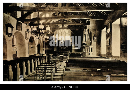 Grasmere St Oswald's Church village tourist destination English Lake District William Wordsworth England timber structure Oak Stock Photo