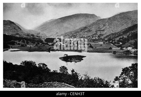 Grasmere Lake village tourist destination English Lake District William Wordsworth England The Island UK Stock Photo