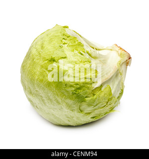 Iceberg or crisphead lettuce on white background Stock Photo