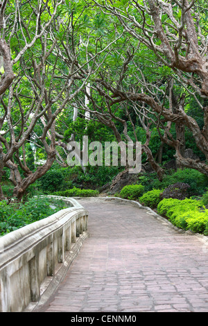 Natural background, pathway in a park in springtime Stock Photo - Alamy