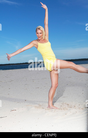 Female on the beach Stock Photo