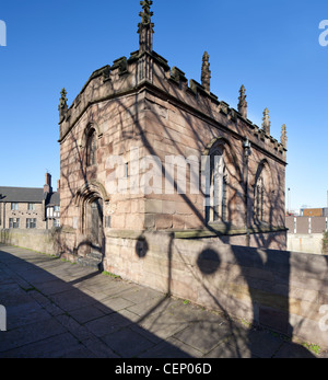 The 'Chapel of our Lady' a medieval Chantry Chapel built in 1483 standing on Rotherham Bridge, Rotherham, South Yorkshire, UK Stock Photo