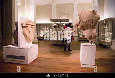 Visitors in the gallery of the Fitzwilliam Museum, cambridge UK Stock Photo