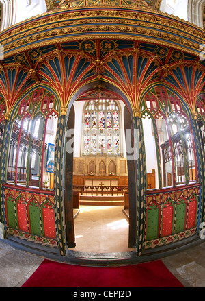 Rood Screen, St Andrew's Church, Cullompton, Devon, UK Stock Photo