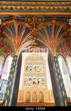 Rood Screen, St Andrew's Church, Cullompton, Devon, UK Stock Photo