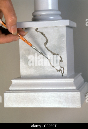 FORMock marble Reproducing a marble effect need not be as tricky as it appears Step by step grey marble paint effect Mix Stock Photo