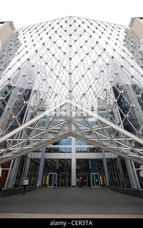 The entrance to 55 Baker Street, a landmark office development on the site of the former head office of Marks and Spencers. Stock Photo