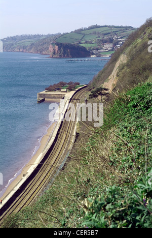 Train travel on the South Devon Railway. The line was built in 1846 by Isambard Kingdom Brunel. Stock Photo
