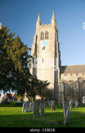 The church and graveyard at Tenterden in Kent. Stock Photo