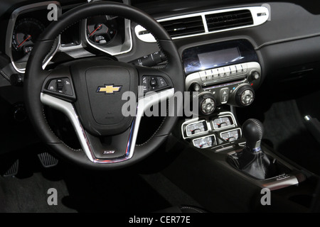 chevrolet corvette convertible car interior Stock Photo