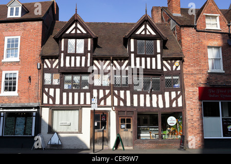 One of (7) images regarding tudor architecture in Frankwell, Shrewsbury in the photographer's library at this English venue. Stock Photo