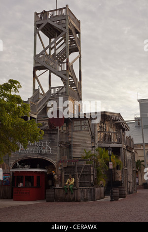 old wooden watch tower at mallory square,key west,florida,usa Stock Photo