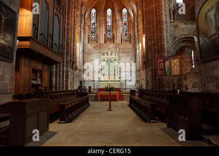 The Abbey Shrewsbury, or the Abbey of St Peter and St Paul. One of (15) images in photographers library related to this fine English Abbey. Stock Photo