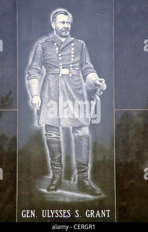 An image of Union Army General Ulysses S. Grant at Stonewall Memory Gardens Cemetery Prince William County VA Stock Photo
