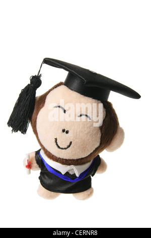 Soft Toy Graduation Monkey Stock Photo