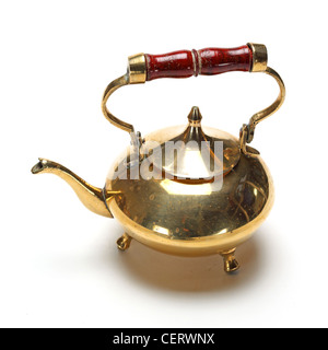 retro brass teapot Stock Photo