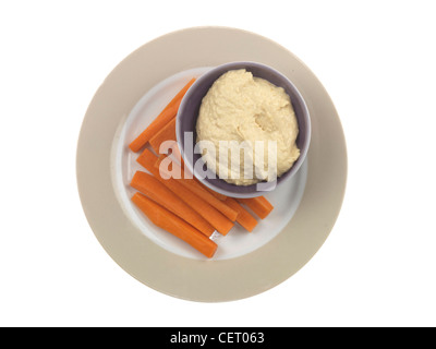 Humous with Carrot Stock Photo
