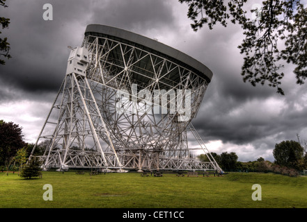 Jodrell Bank Observatory radio Telescope, Holes Chapel, Cheshire, UK Stock Photo